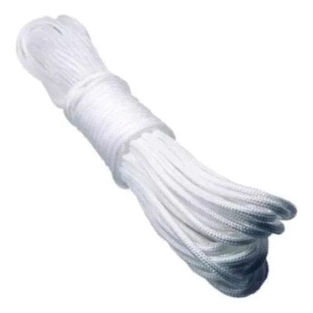 Corda Multiuso 4Mm Pp Polipropileno Branca Varal 30 Metros