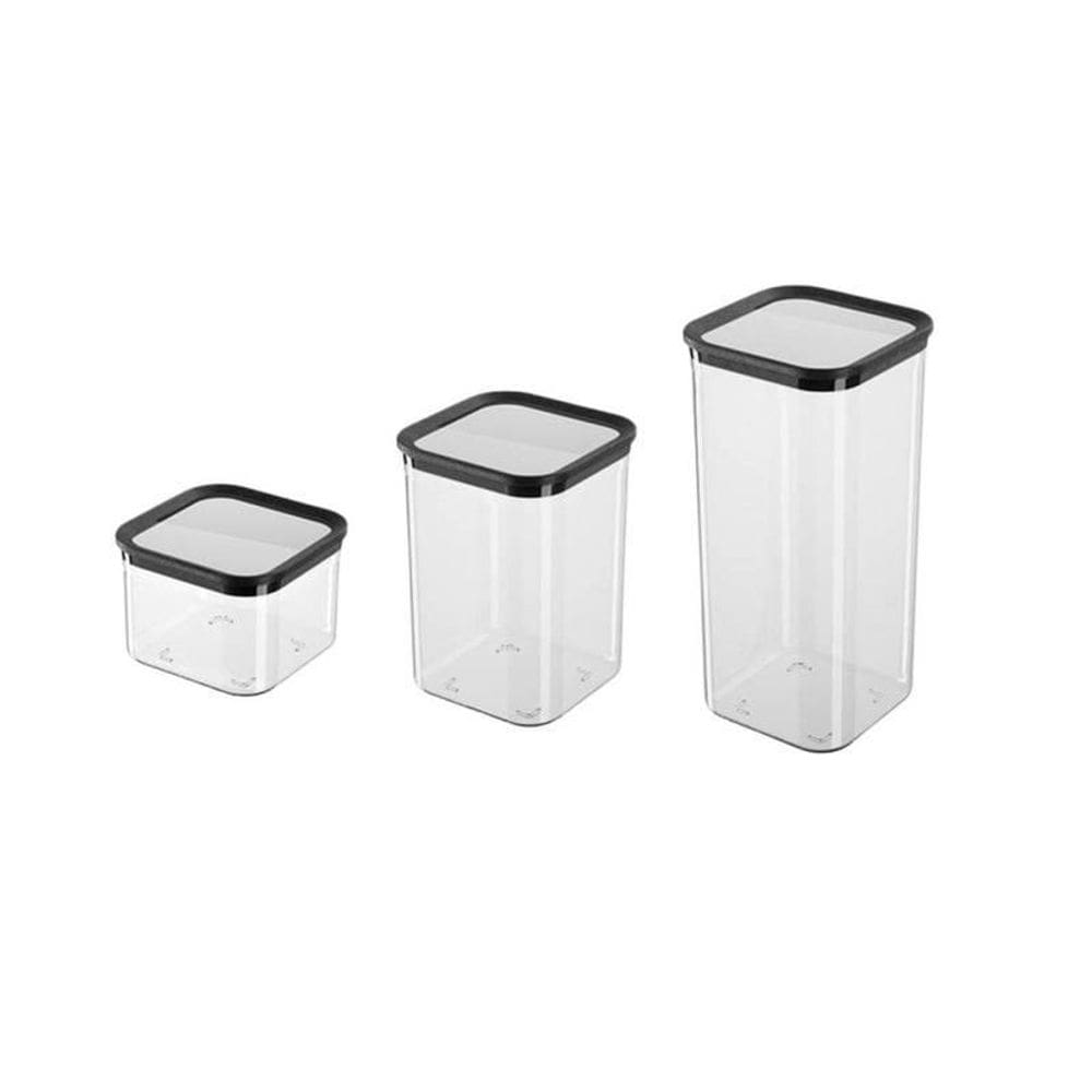 Kit 3 Potes Hermético 500Ml / 1000Ml / 1500Ml Livre De Bpa