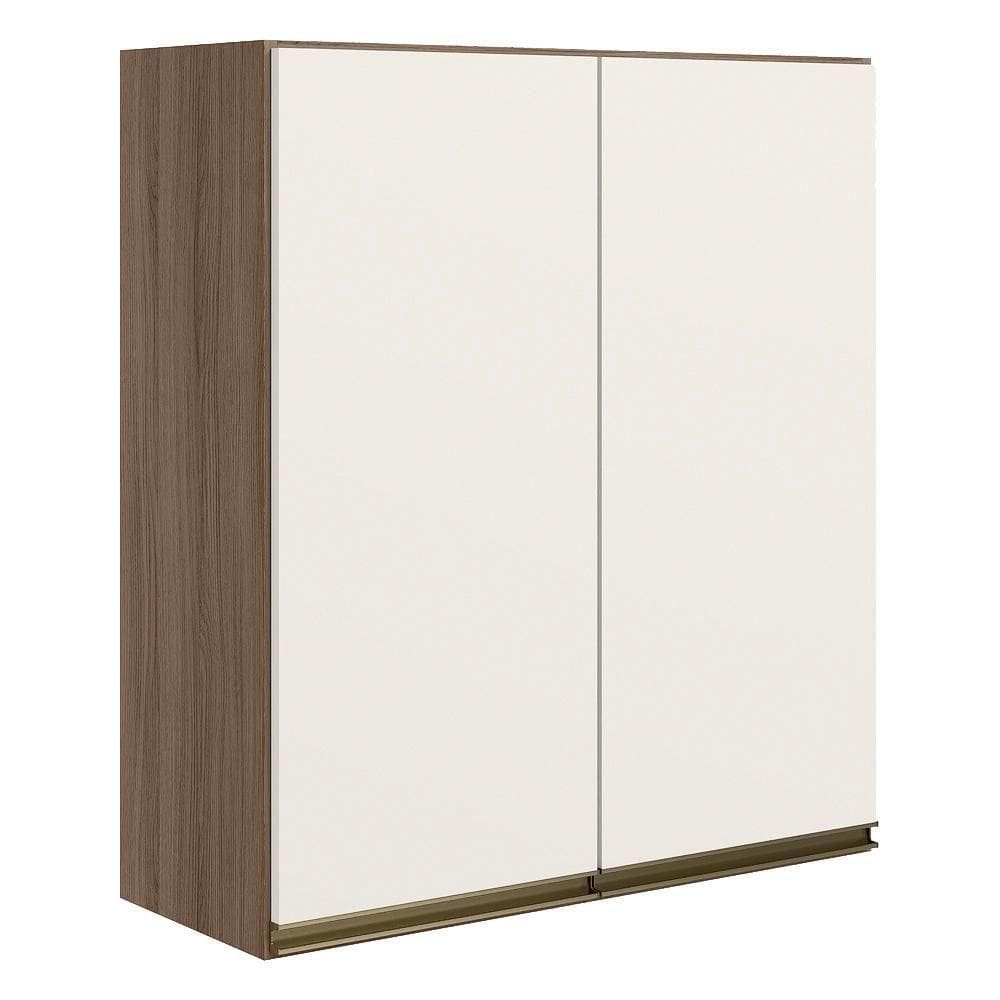 Armario Aereo 2 Portas Mdf 60 Cm Kali 12205 Carvalho Toq Off White Cetim Nicioli Carvalho Toq Off White Cetim