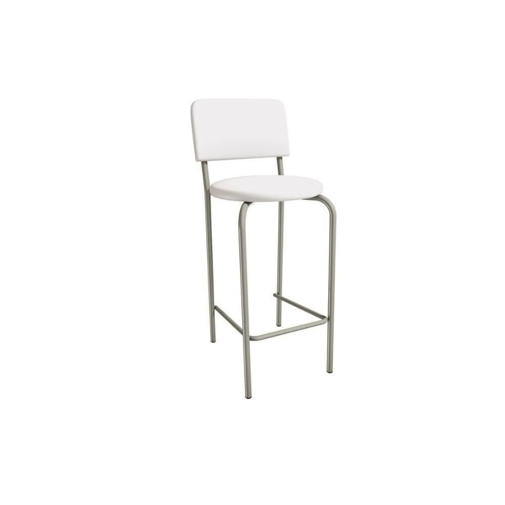 Banqueta Sala De Jantar Capri 1b715nk Aço 1 Un Niquel-ano Branco - Kappesberg