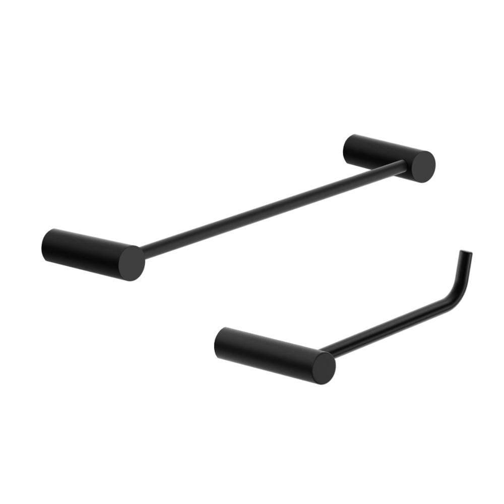 Kit De Acessórios Para Banheiro 2 Peças Preto Fosco Grego Metal 2010or