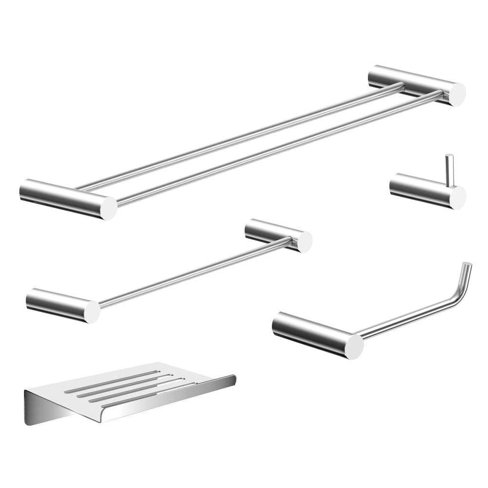 Kit Acessórios Para Banheiro Alto Brilho 5 Peças Grego Metal 2190or