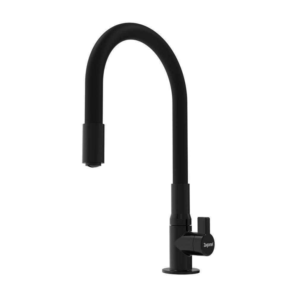 Torneira Zagonel Motion Flexível De Bancada Total Black