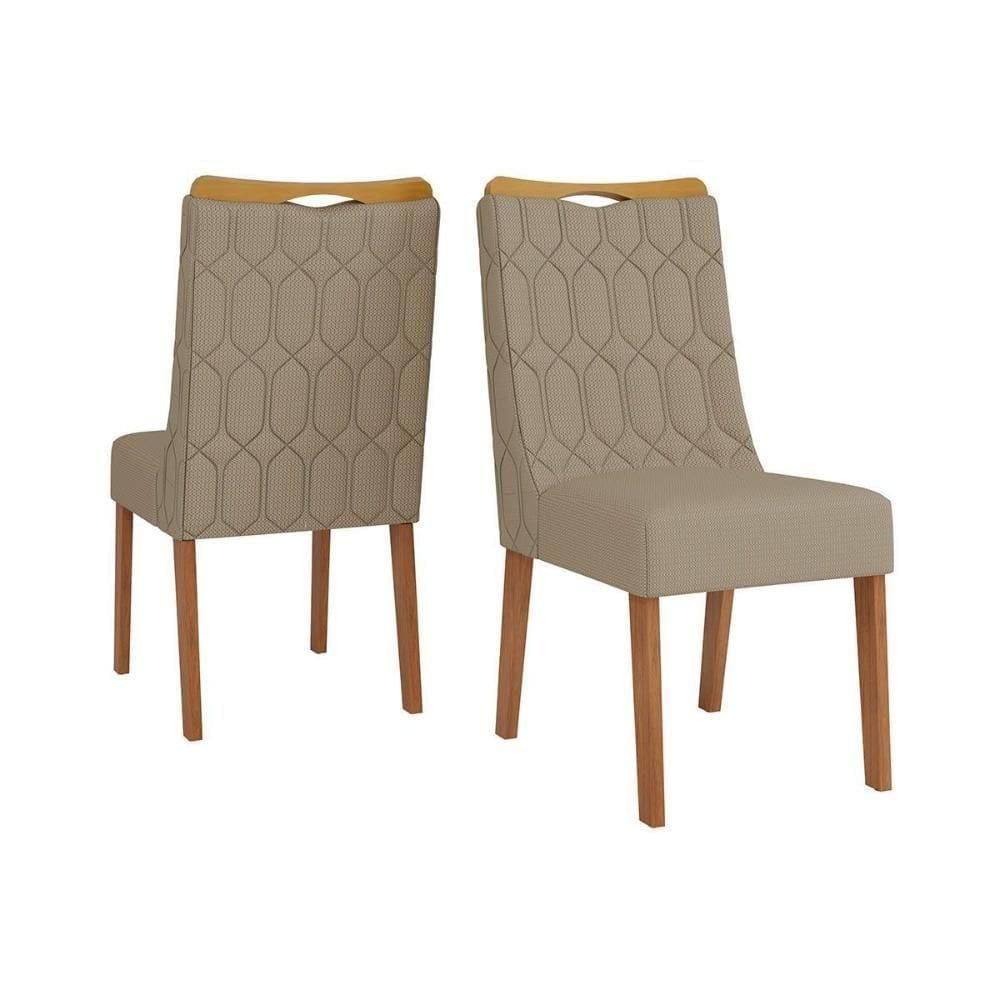 Cadeira De Cozinha Bia Freijo-linho Bege - Dj Móveis