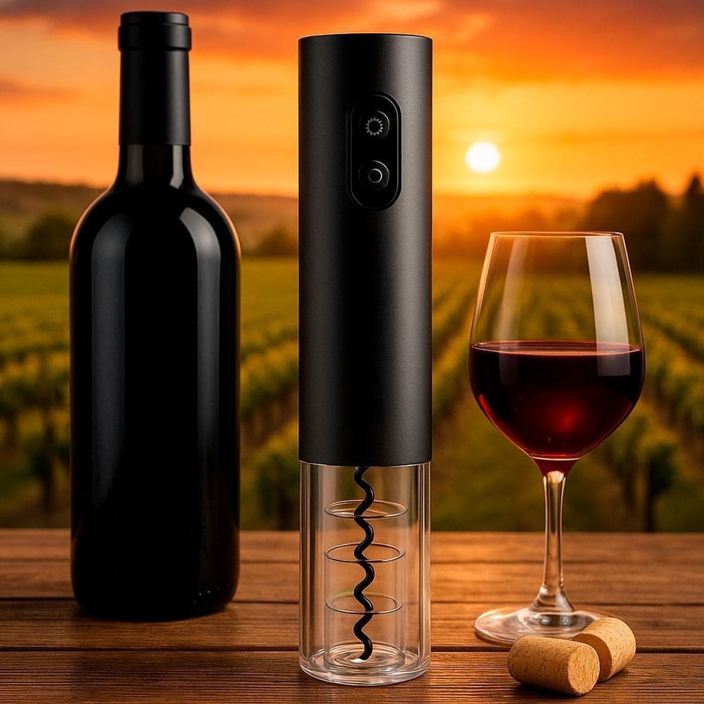 Abridor De Vinho Automático Elegante E Potente