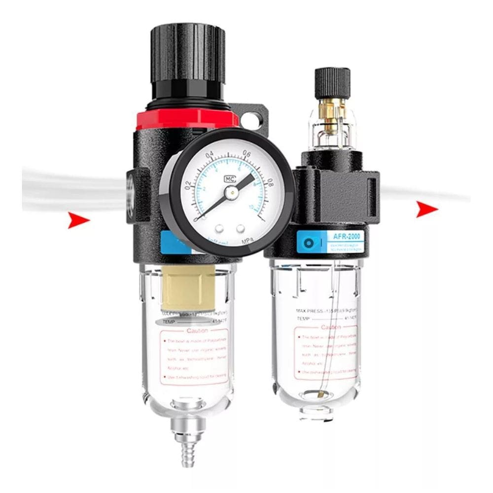 Filtro Elimina Água Regulador Óleo Pressão 1/4 `` Compressor