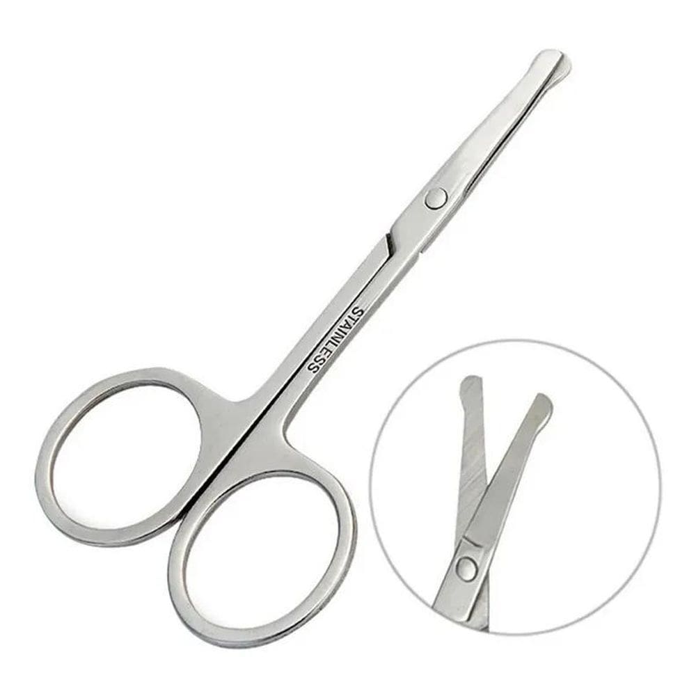 Tesoura Para Corte Pêlo De Nariz Bigode Ponta Arredondada