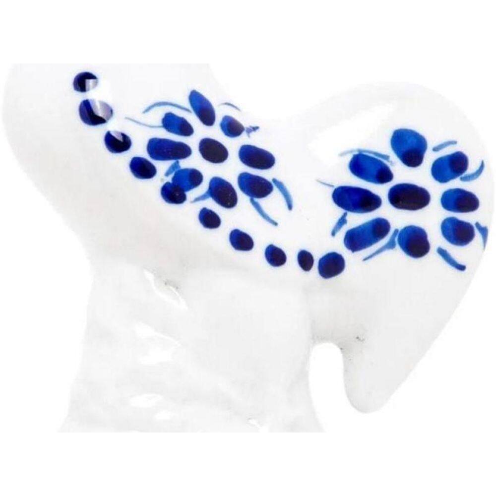 Galinho Da Sorte Porcelana Pintado A Mão - Monte Siao