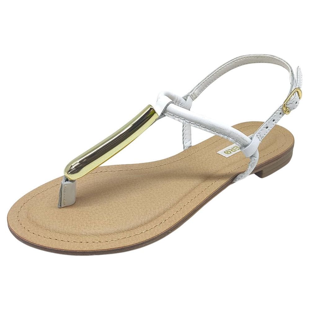 Sandália Feminina Rasteira Elegante Conforto Casual Bottero