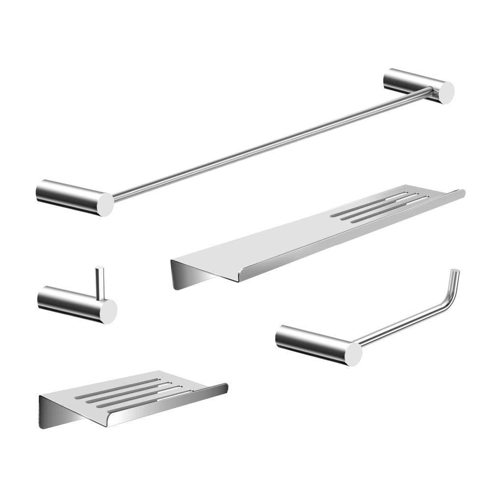 Kit Acessórios Para Banheiro Alto Brilho 5 Peças Grego Metal 2101or