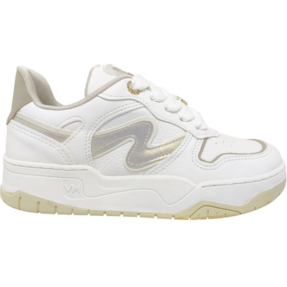 Tênis Feminino Casual Dia a Dia Passeio Detalhes Metalizados Conforto Via Marte 276-002