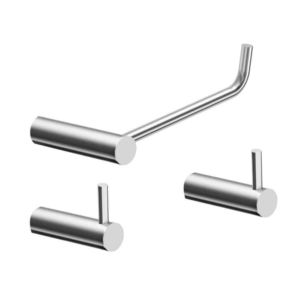 Kit Acessórios Para Banheiro 3 Peças Escovado Grego Metal 2020or