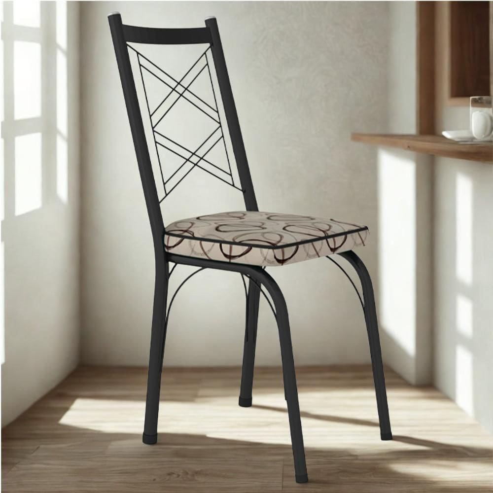 Cadeira Tubular Europa 143 Preto Assento Madeira Cedro Artef Madeira Cedro