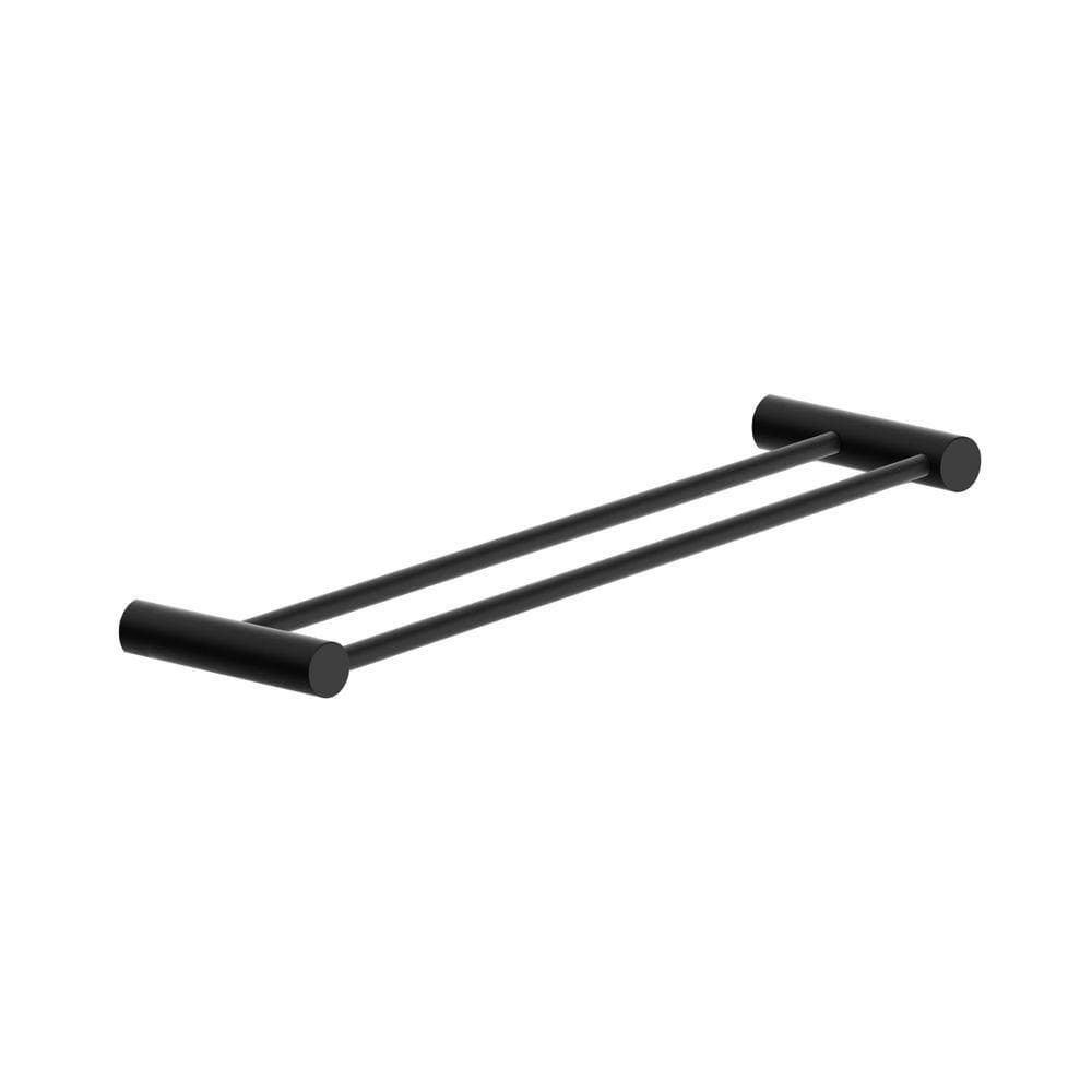 Toalheiro Duplo Rosto Para Banheiro Preto Fosco Orion Grego Metal 40cm