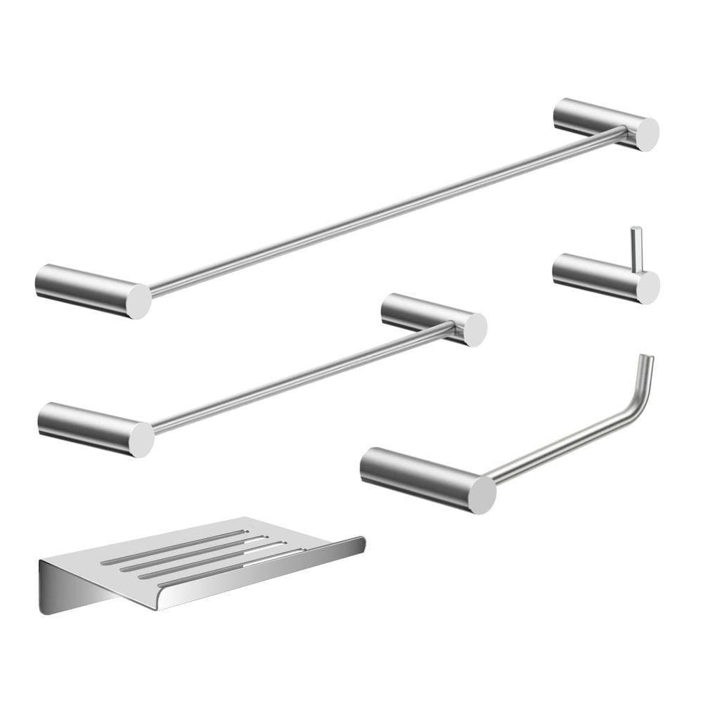 Kit Acessórios Para Banheiro Escovado 5 Peças Grego Metal 2180or