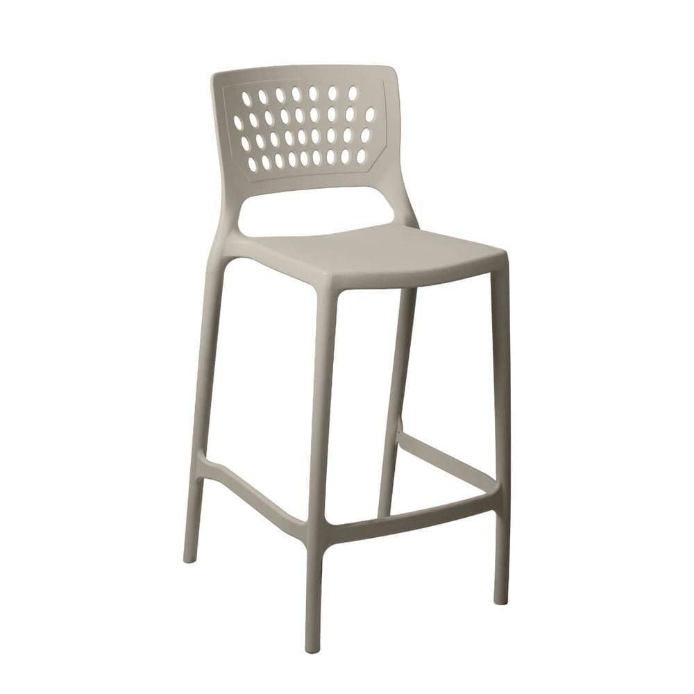 Banqueta Alta Para Bancada E Cozinha Areia Empilhável Marte Em Polipropileno Acrilys