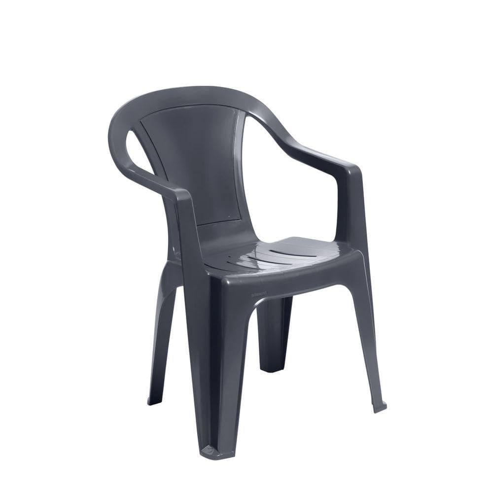 Cadeira Plástica Empilhável Oggi Cinza Pietra Pisani