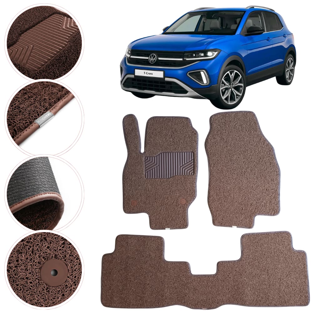 Tapete Kapazi Automotivo Premium T-Cross 2023 a 2026 Marrom