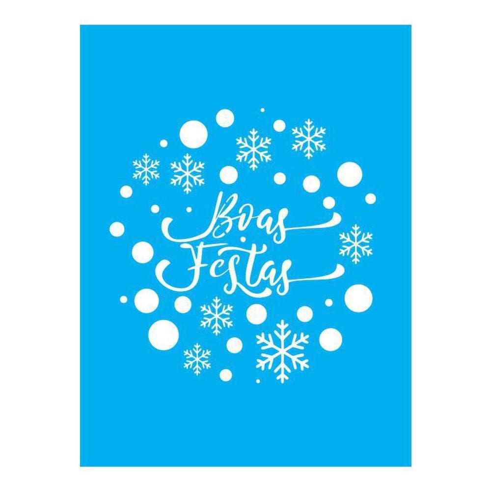 Stencil Tamako Boas Festas - 15X20Cm - Ref A3430