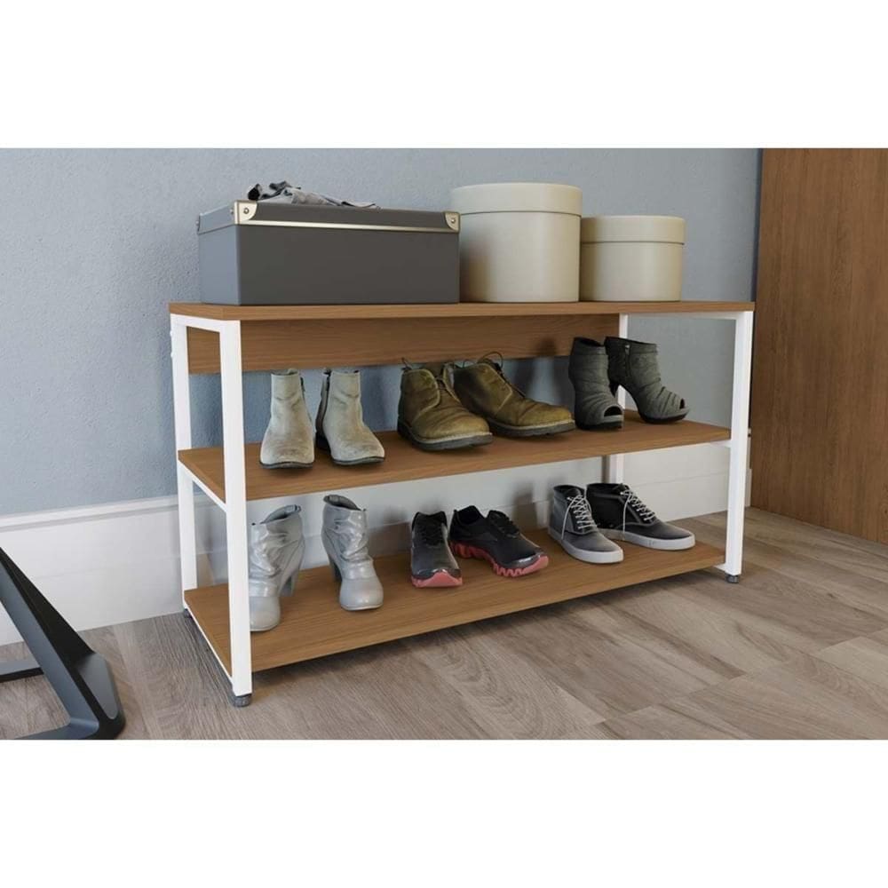 Armário Sapateira Casal Industrial Li020 C- 2 Prateleiras Canela-branco - Kappesberg