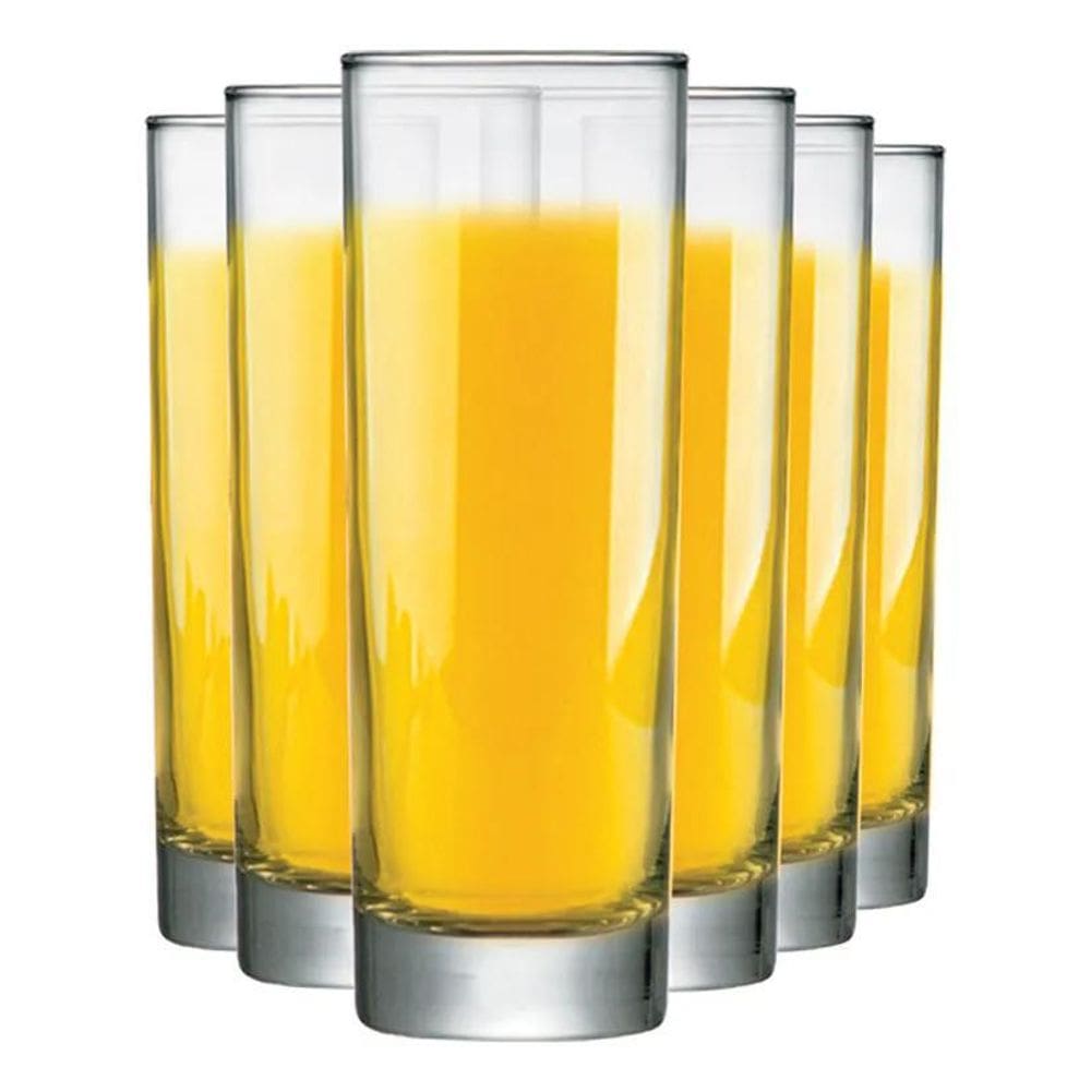 Kit Copo Tubo Jogo De Copos De Vidro Tubo, Ruvolo 300Ml 6Pcs