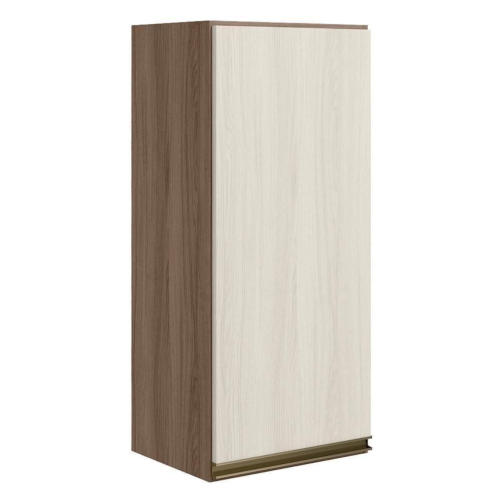 Armario Aereo 1 Porta Mdf 30 Cm Kali 12201 Carvalho Toq Bianco Toq Nicioli Carvalho Toq Bianco Toq