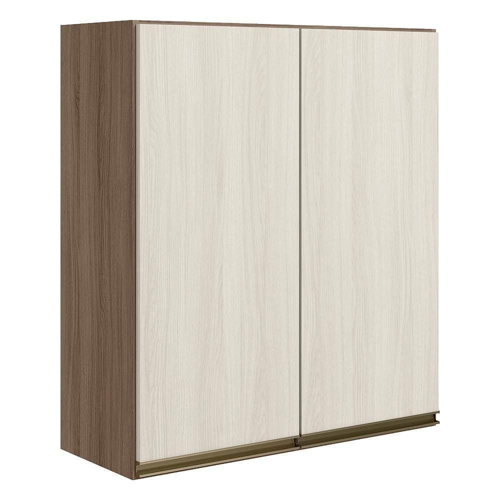 Armario Aereo 2 Portas Mdf 60 Cm Kali 12205 Carvalho Toq Bianco Toq Nicioli Carvalho Toq Bianco Toq