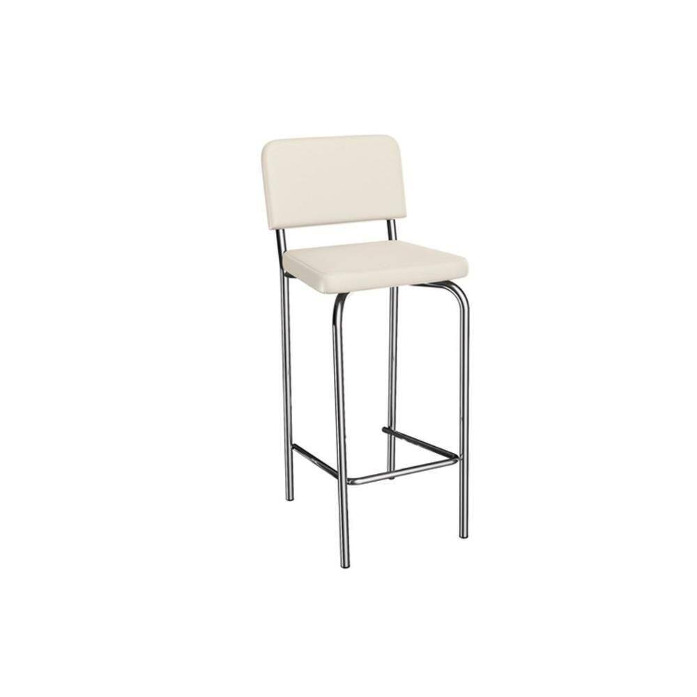 Banqueta Sala De Jantar Fiji 1b712cr Aço 1 Un Cromado-ano Bege - Kappesberg