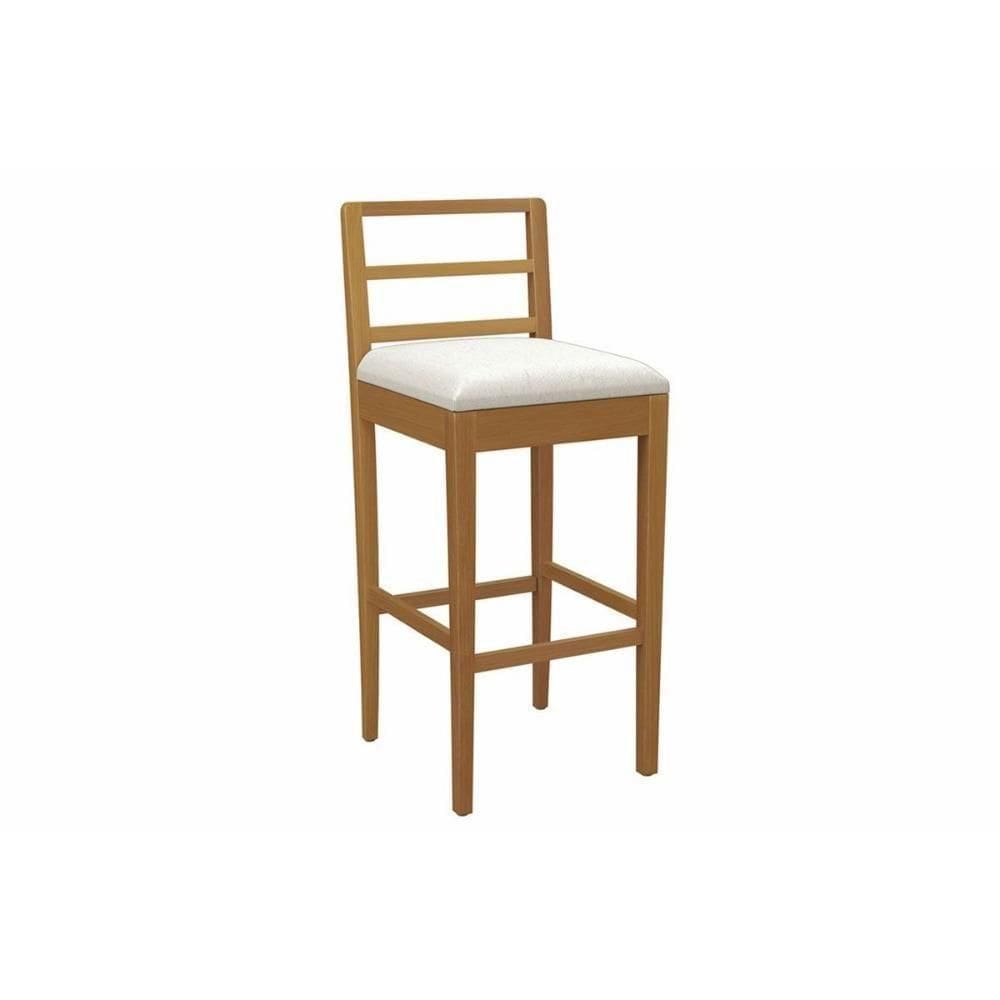 Banqueta Sala De Jantar Sofia Madeira Maciça 1bmm006ca 1 Un Carvalho-linho Bege Caqui - Kappesberg