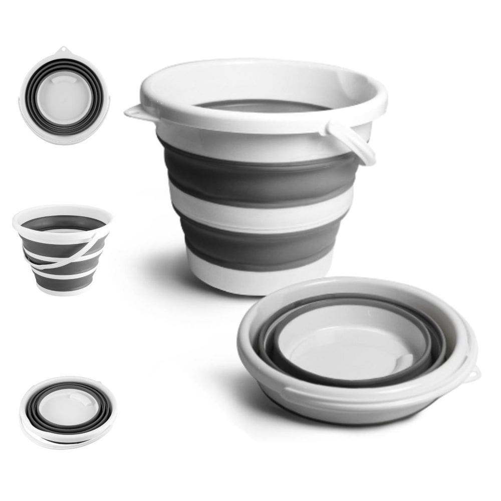 Balde Dobrável De 10 Litros Retrátil Silicone Flexível