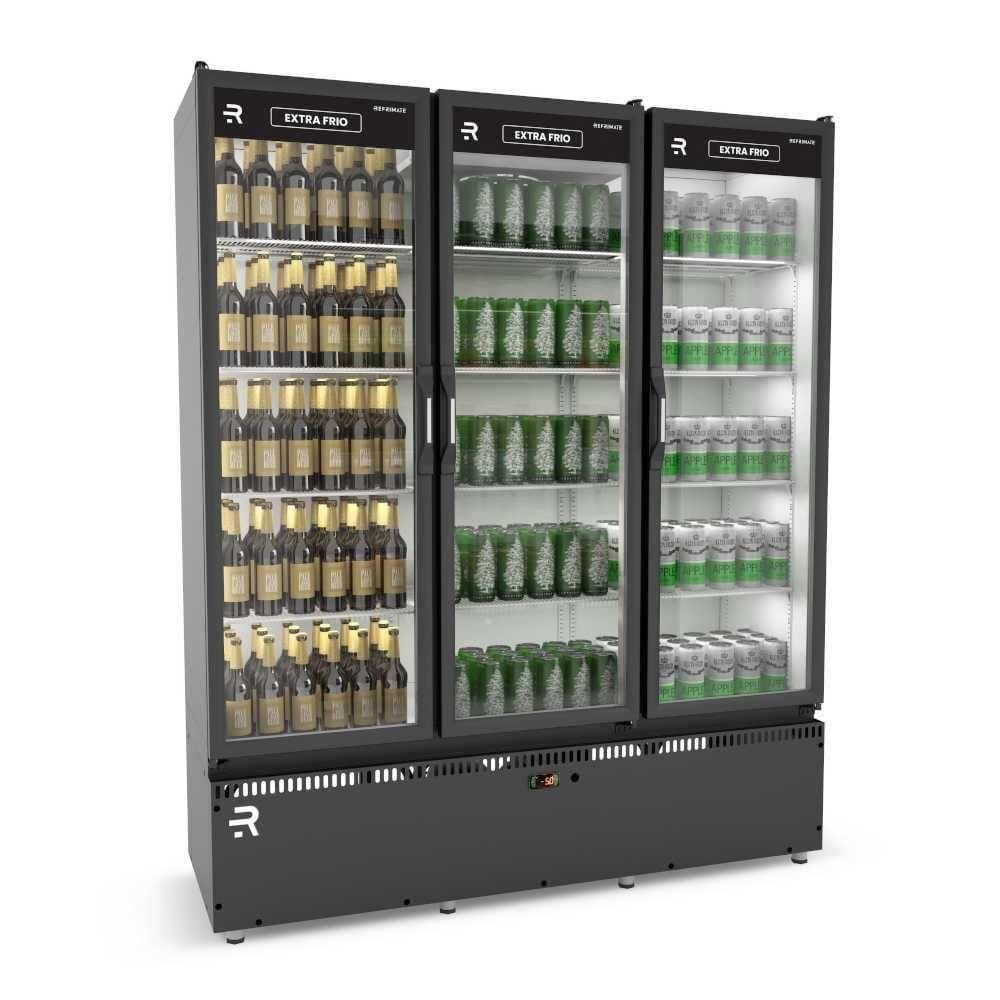 Auto Vanguard Extra Frio 3 Portas Vidro Aquecido Preto-Branco ASVEF3P 220V - Refrimate