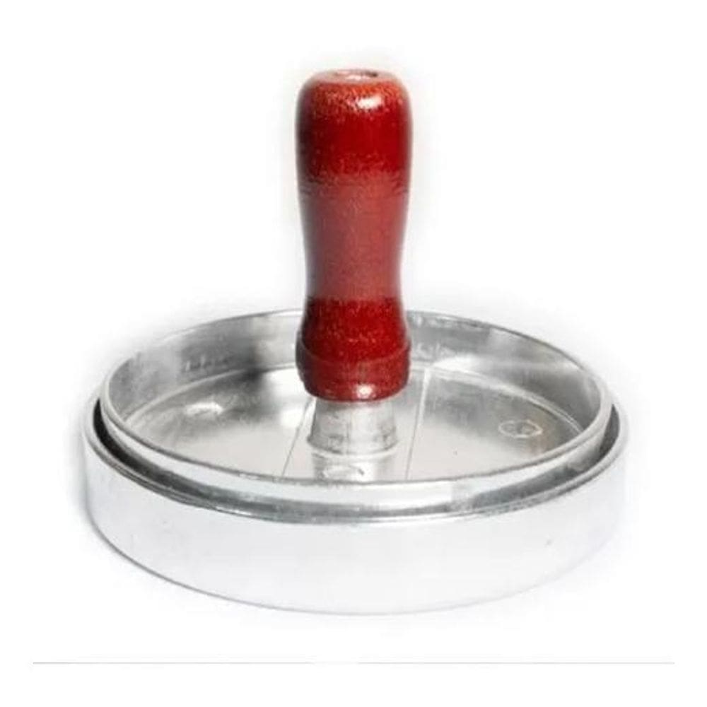 2X Modelador Prensa Hamburguer Aluminio Cabo Madeira 11 Cm