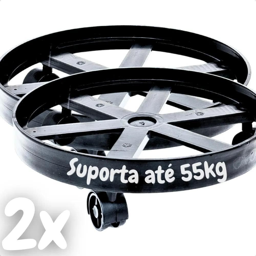 2X Kit 2 Suportes Para Botijão De Gás Vasos Galão Base Com R