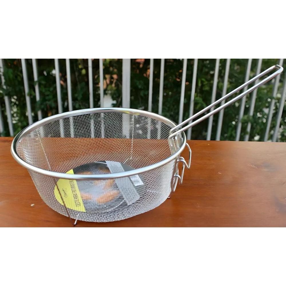 Cesto Para Fritura 23Cm Fritadeira Reforçado Inox Mimo Style