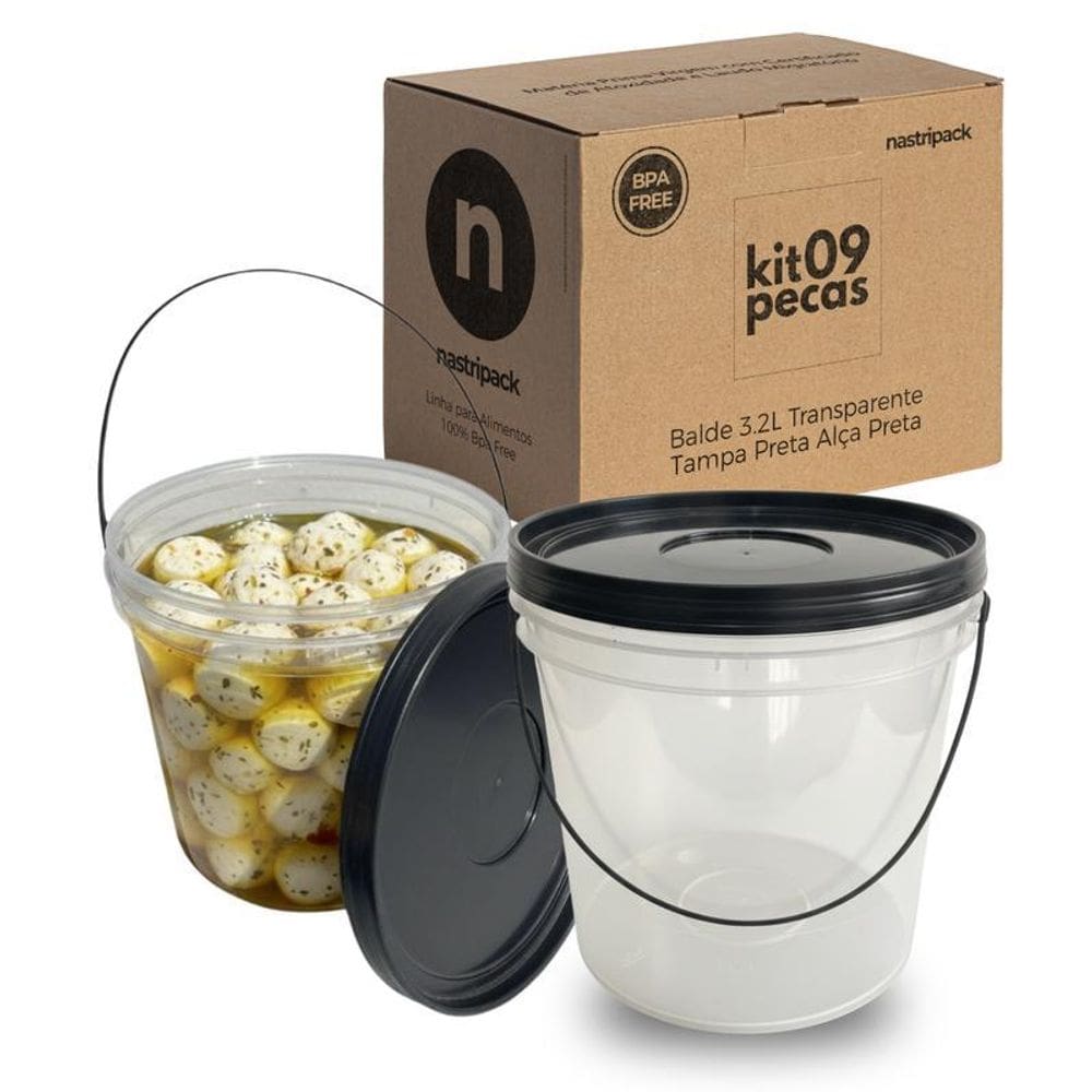 Balde 3.2L Para Pintar - 9 Pçs