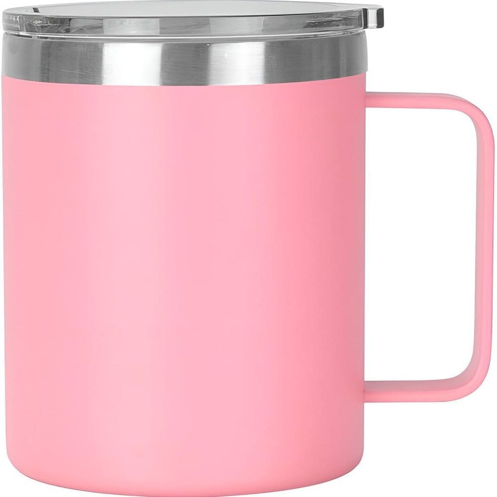 Caneca Térmica Inox 360Ml Rosa Café Cerveja Bebidas