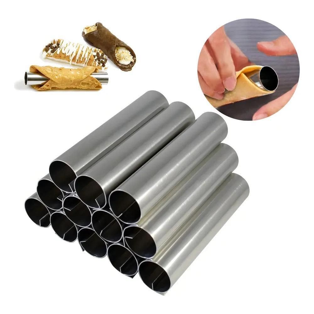 3X 12 Formas Canola Canudo Recheado Tubo Grossa Aluminio 11X