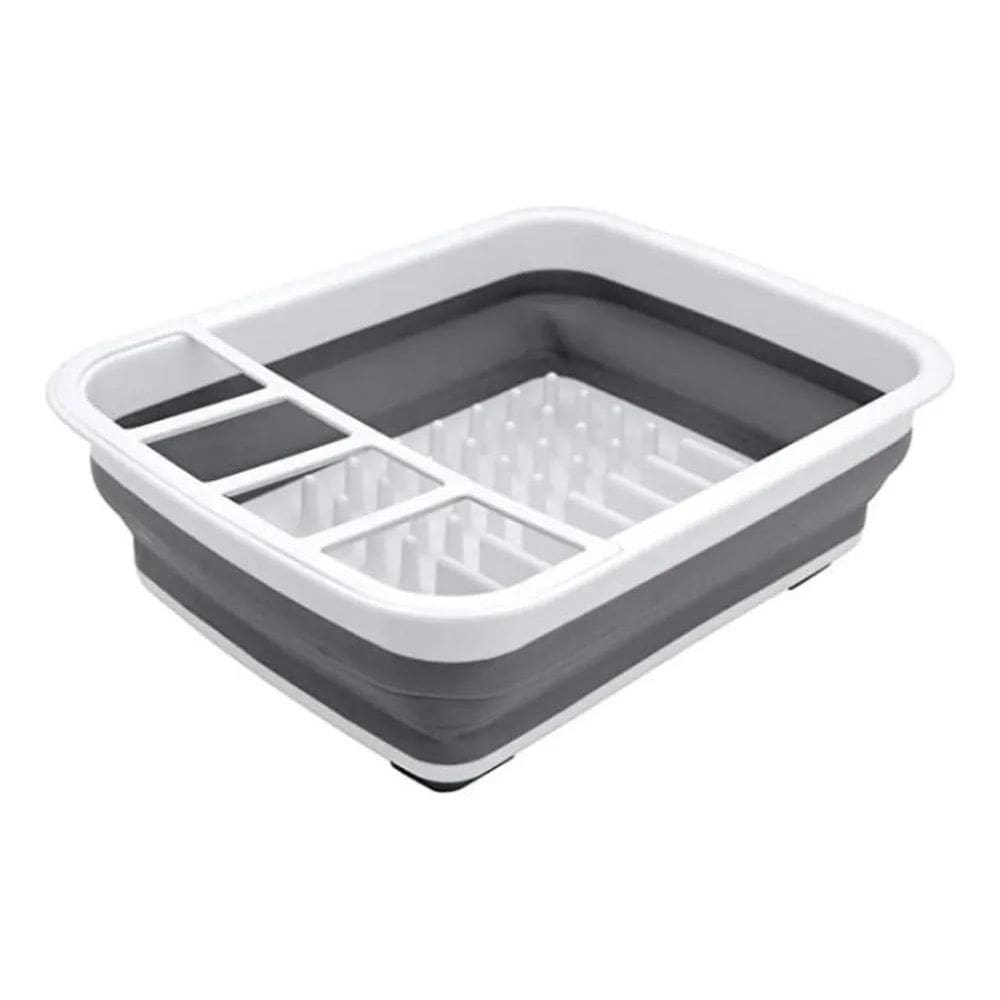 Escorredor De Louça Prato Retrátil De Silicone Organizador C