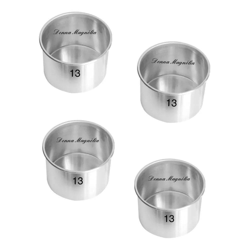 Kit 4  Quatro  Assadeira Forma Bolo Redonda Alta 13 X 10 G89
