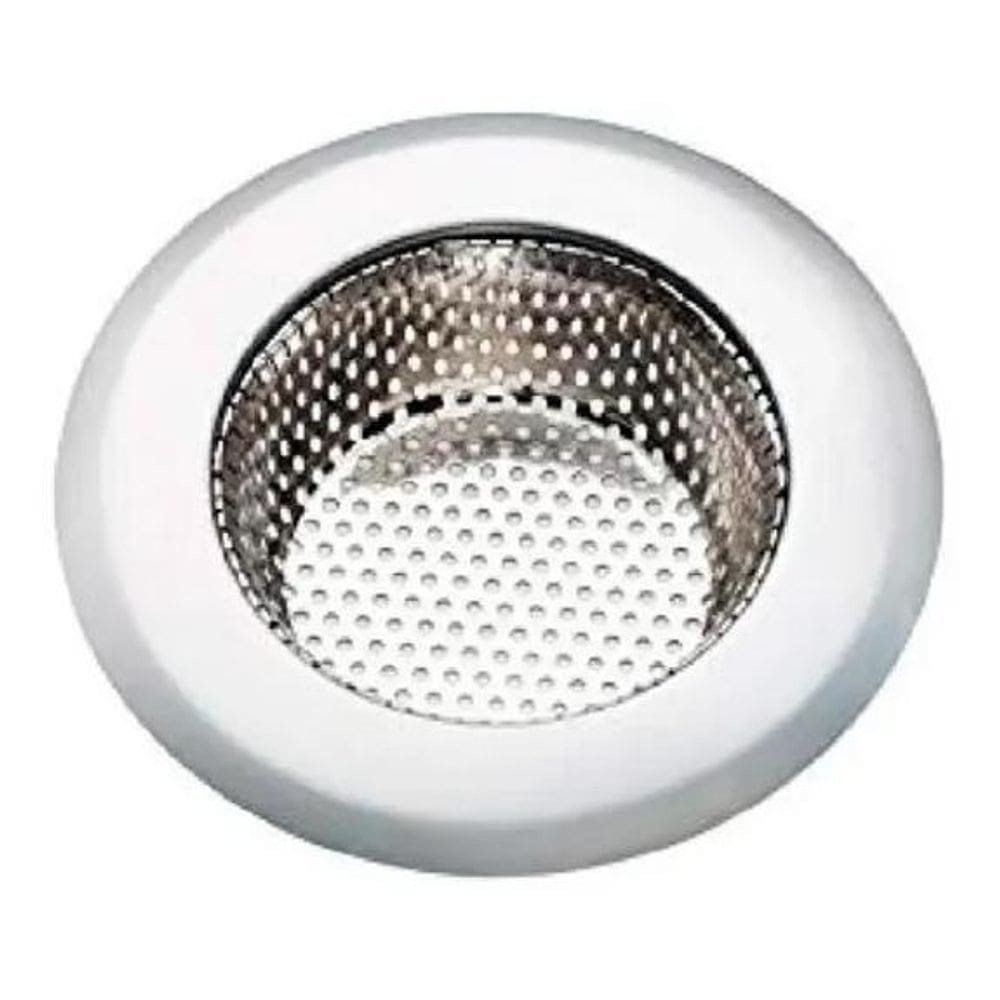 2X Ralo Para Pia Grande Em Ralinho Inox Com Borda Cozinha Pr