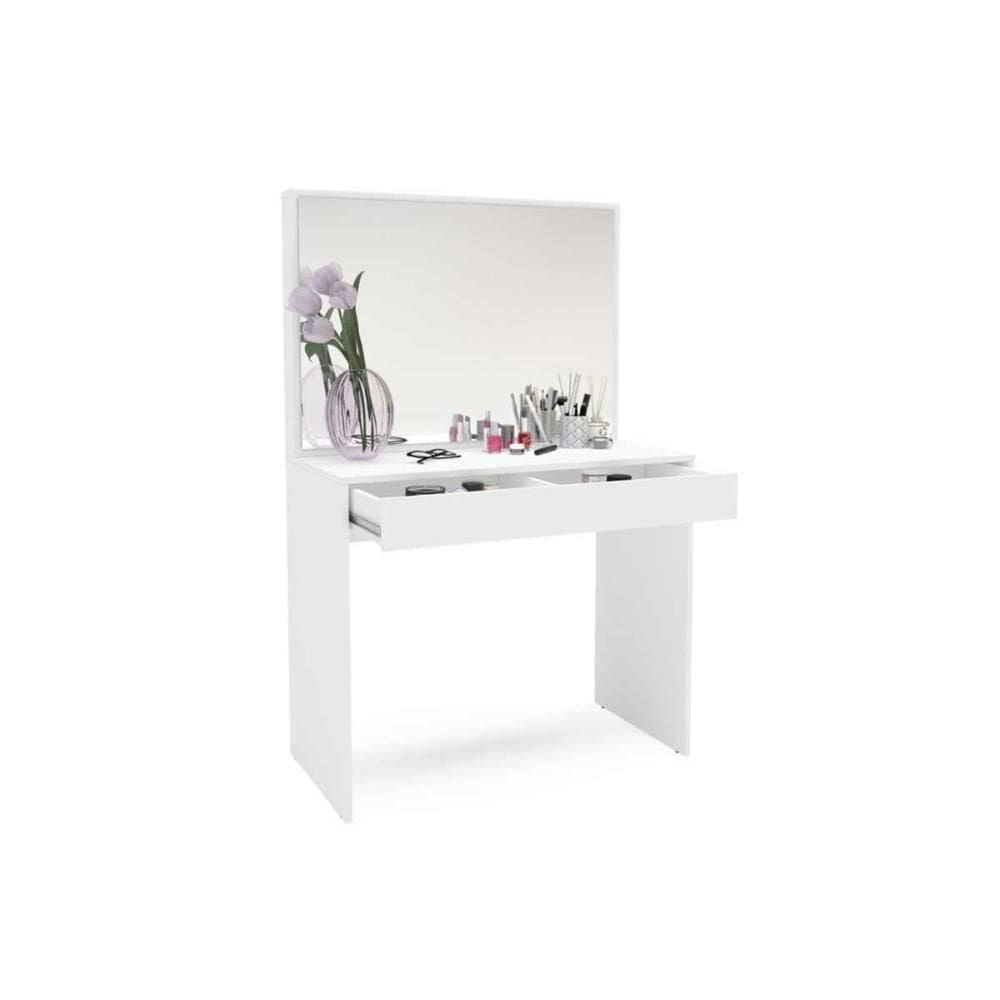 Penteadeira Infantil Virginia C- Espelho E 1 Gaveta Branco - Politorno