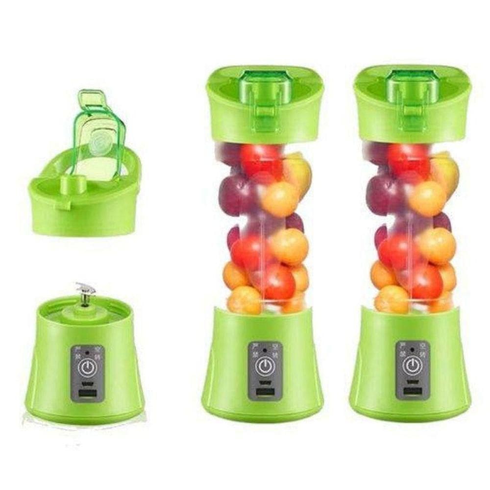Shake Elétrico Recarregável Portátil Mini Liquidificador Verde