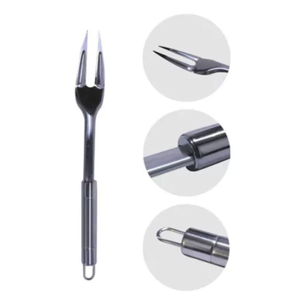 Kit 5 Garfo Para Servir Em Aço Inox Sf 31Cm Uas056