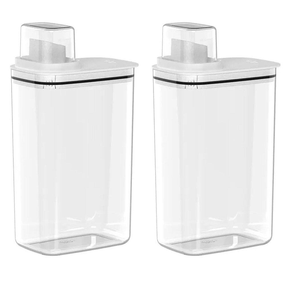 Kit 2 Dispenser Organizador Lavanderia 2,3 L Sabão Amaciante