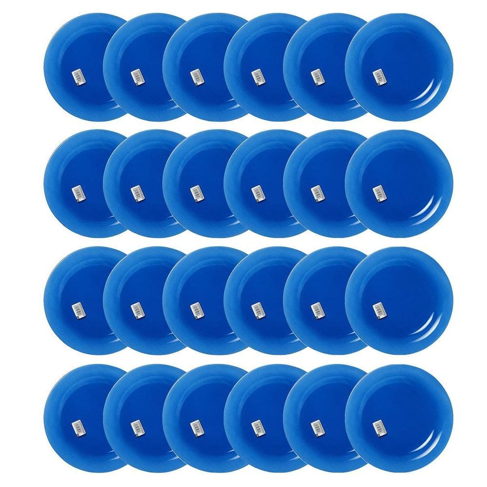 Prato Raso De Vidro Diamante Sky Azul 22,4Cm 24Un Nadir 5837