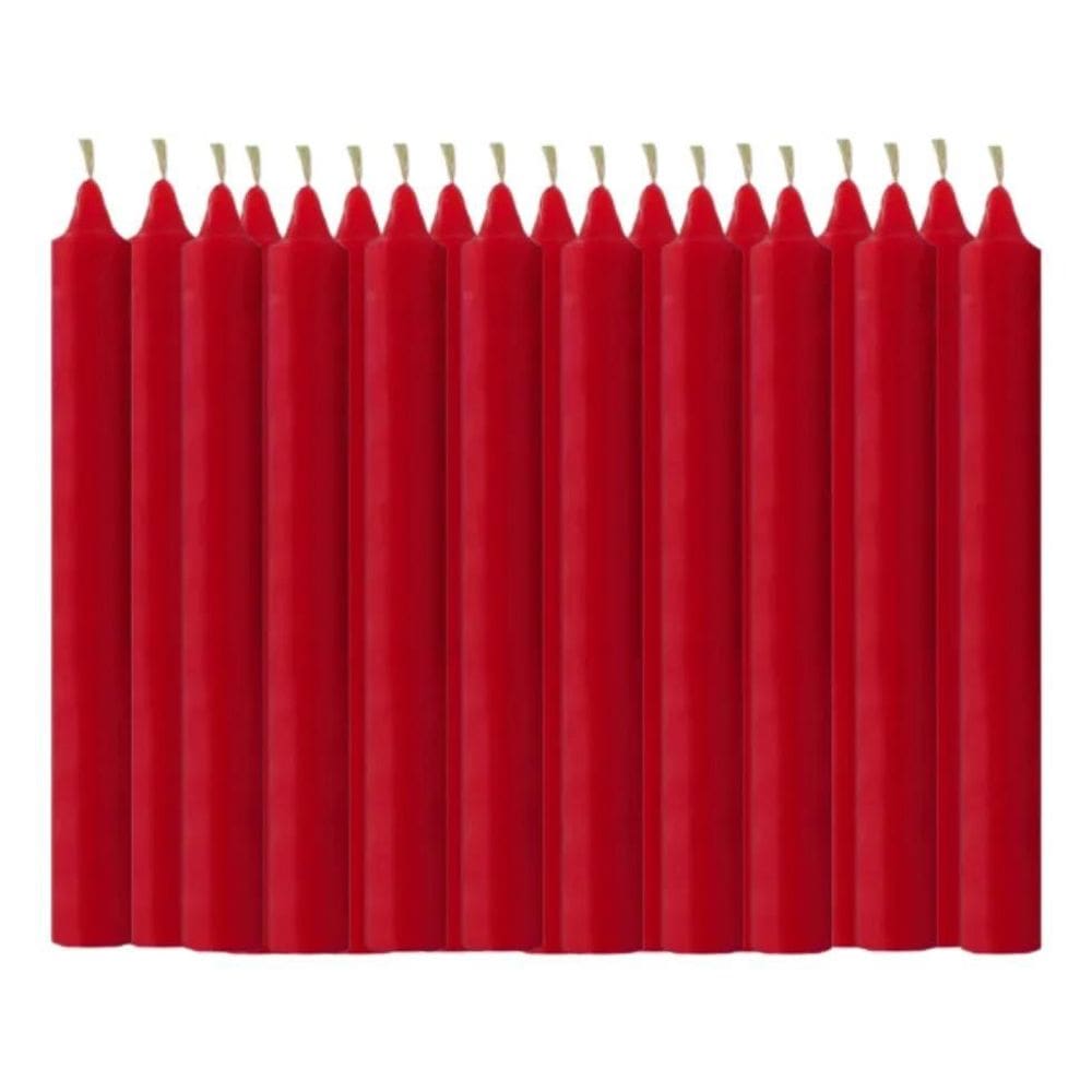 2X 1 Kilo De Vela Palito 34 Velas Vermelha 18Cm 100% Parafin