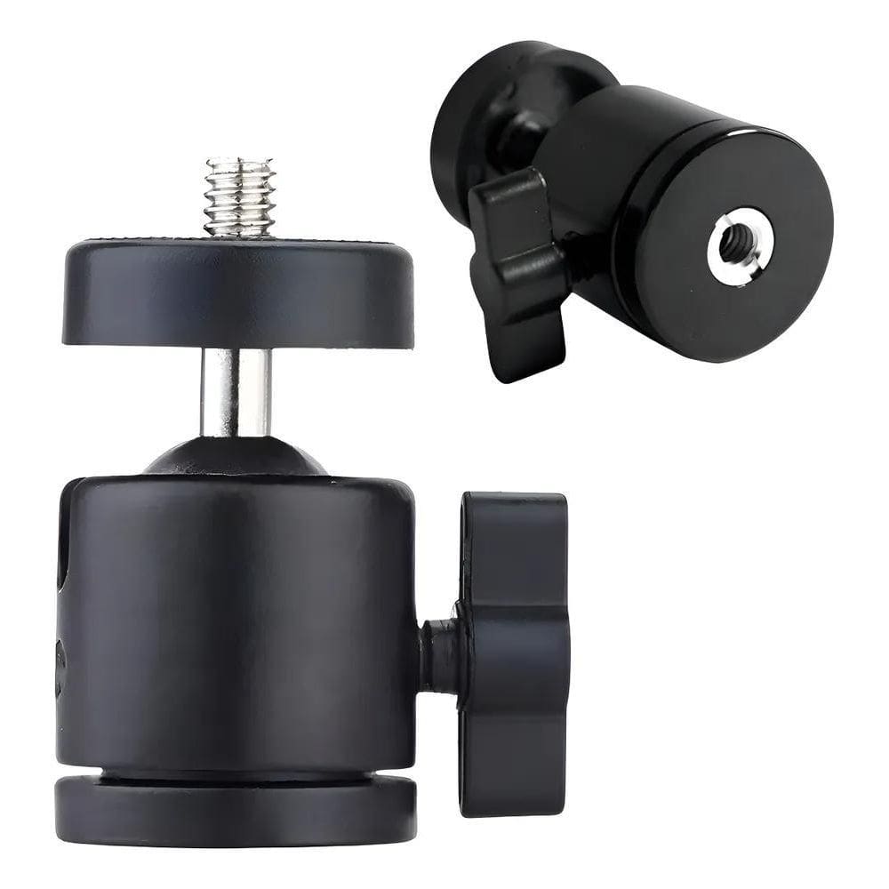 Adaptador Ballhead Para Tripe Ring Light Pedestal 1/4 Ou 3/8