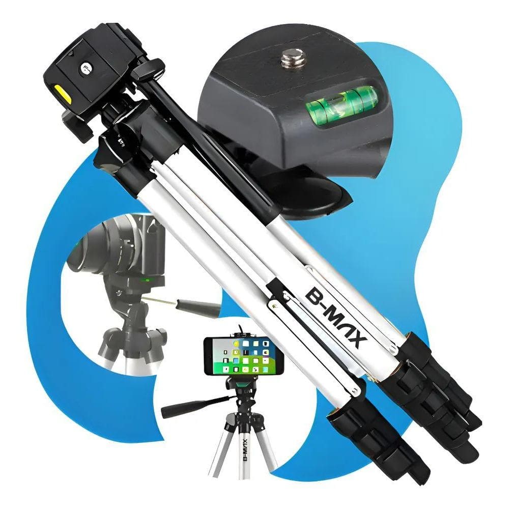 Tripe Universal Com Nivel Laser Cameras Cel 1,02M Cinza B-Ma