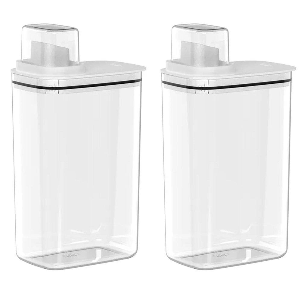 Kit 2 Dispenser Organizador Lavanderia 2,3 L Sabão Amaciante