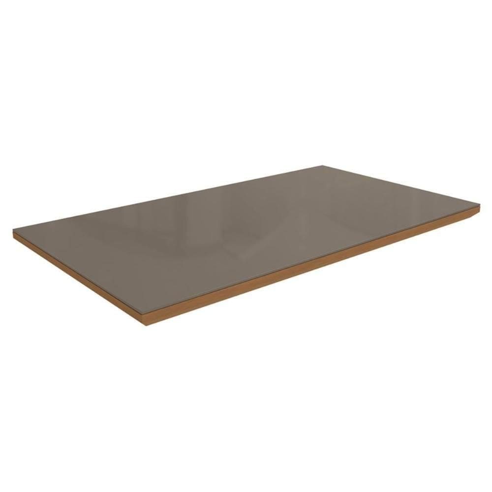 Tampo Mesa Sala De Jantar Vidro Madeirado C- Vidro Ta64 Retangular 160x90cm Canela-bronze - Kappesberg